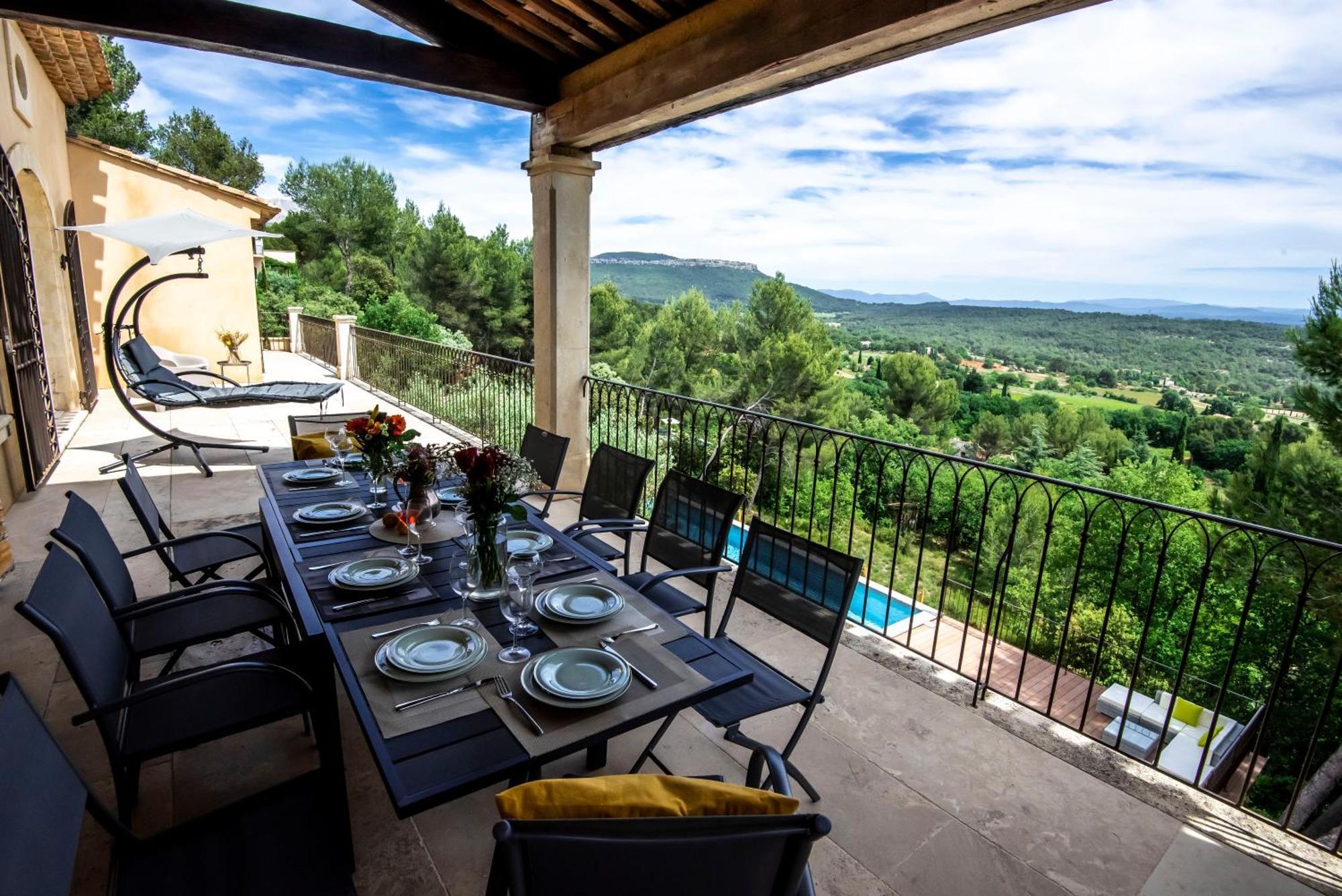 Villa Lumineuse Avec Piscine Clim 1Ere Etage Vue Panoramique Sur Les Montagnes Sur Le Site De La Sainte-Victoire Le Tholonet Ngoại thất bức ảnh